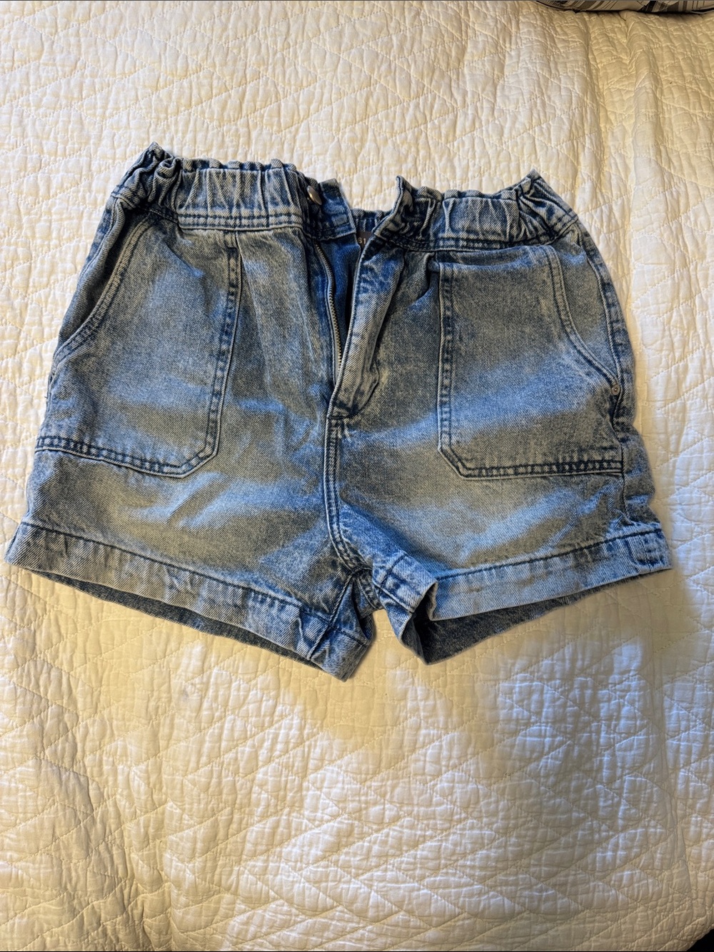 DL1961 Light Blue Denim High-Rise Jean Shorts